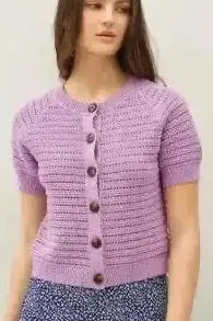 Short Sleeve Lilac Button Down