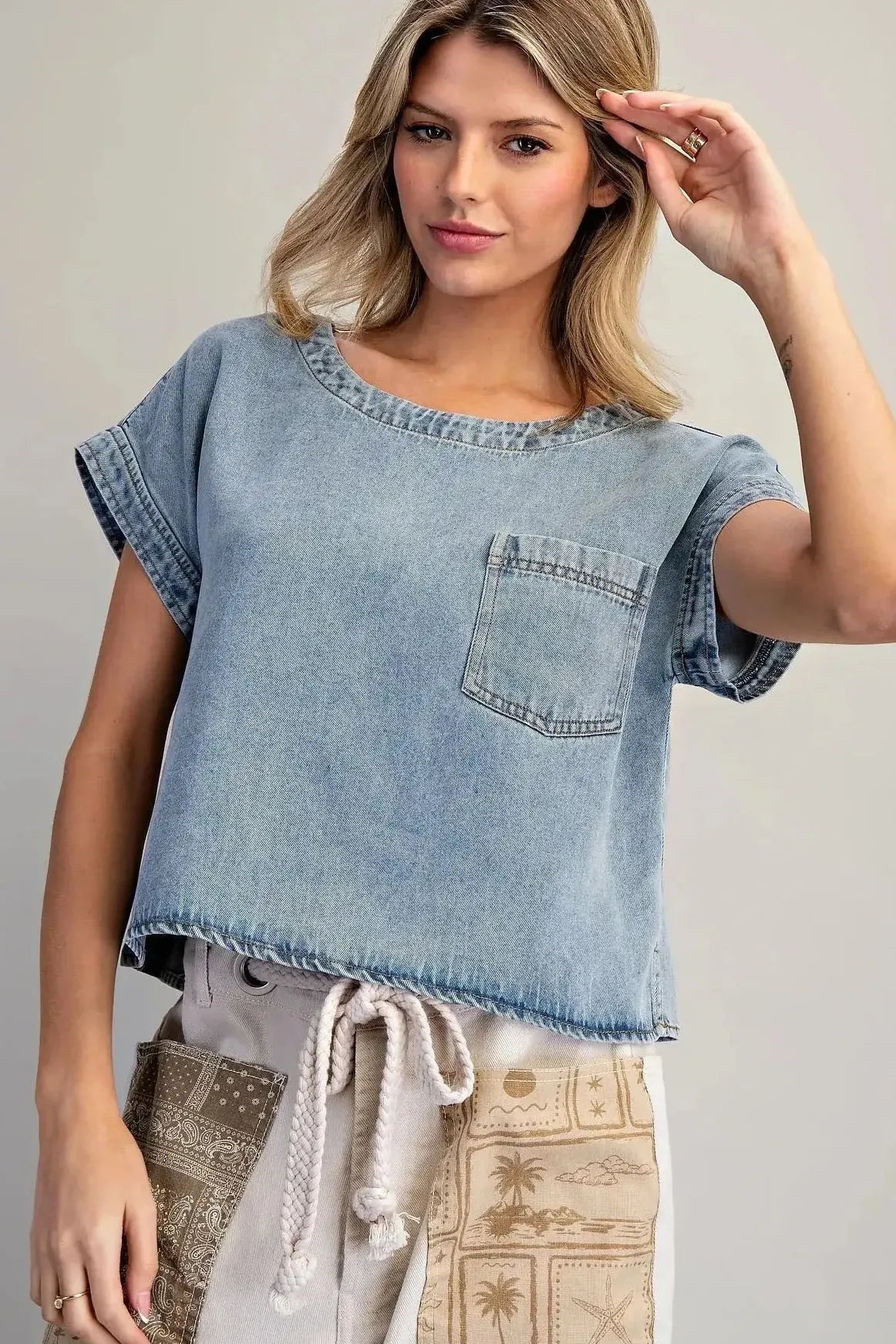 Lightweight Denim Top