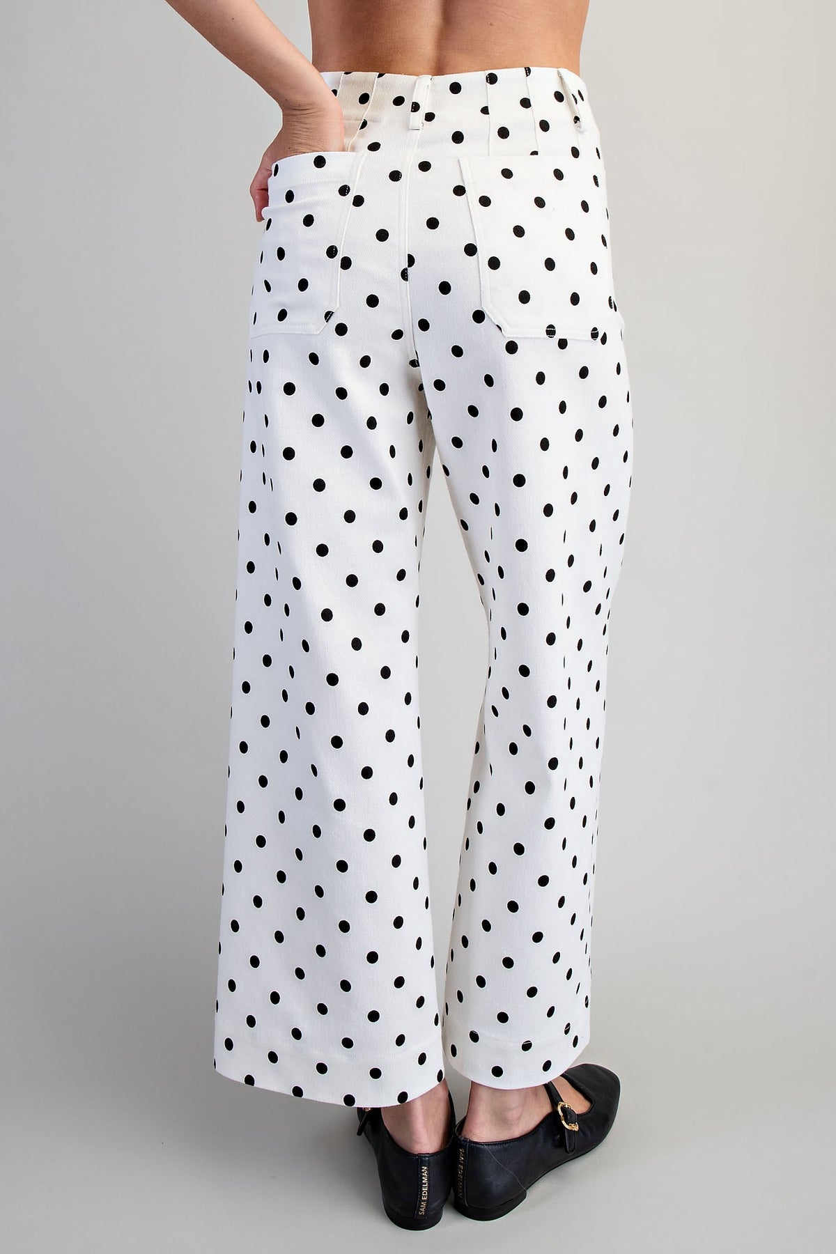 Polka Dot Straight Leg Pants
