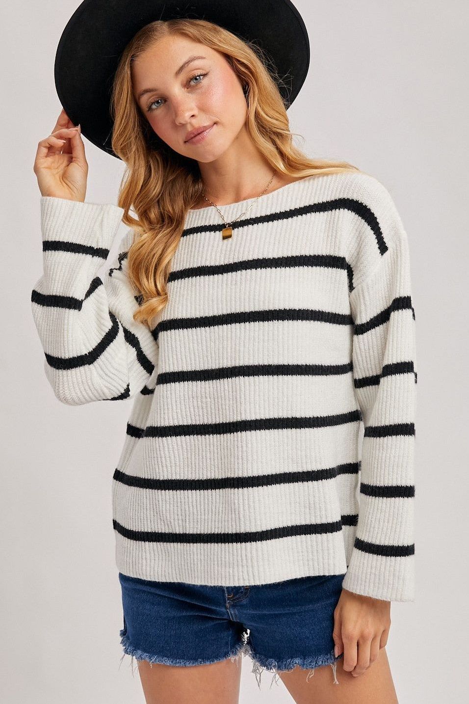 Striped Black and White Sweater