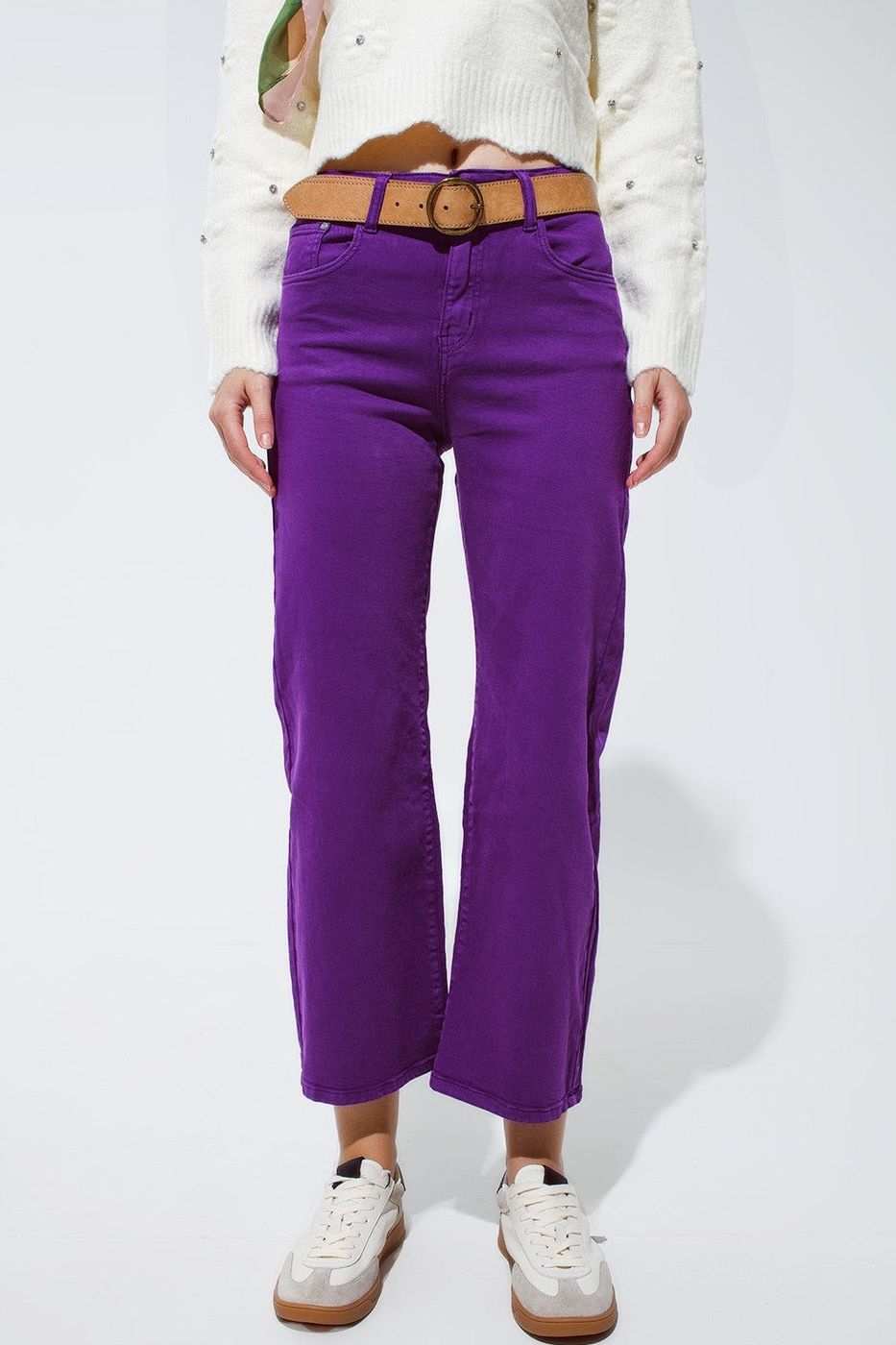 Wide Leg Purple Jeans