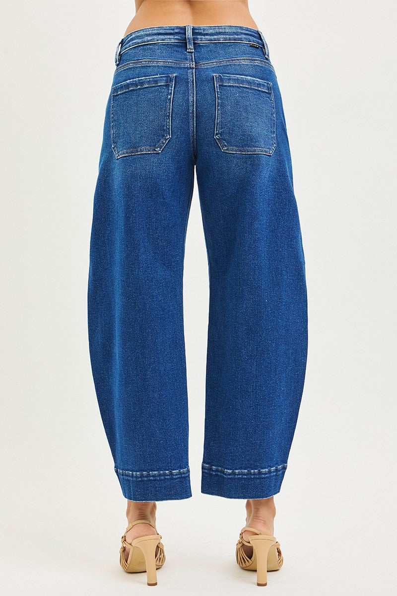 Risen Mid Rise Barrel Jean