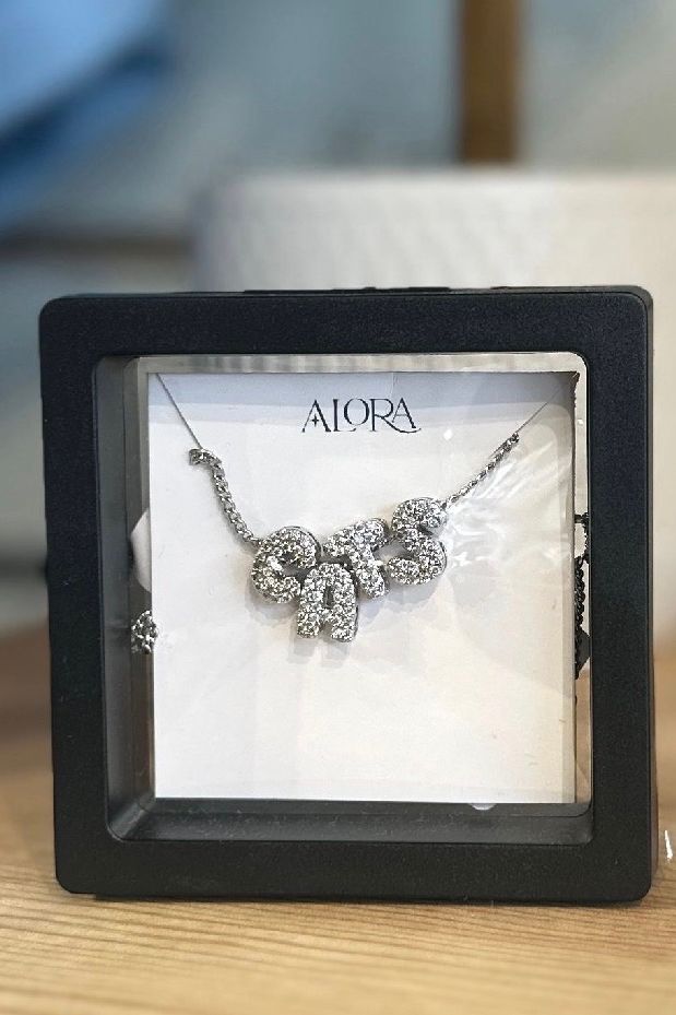 CATS Pave Bubble Silver Necklace