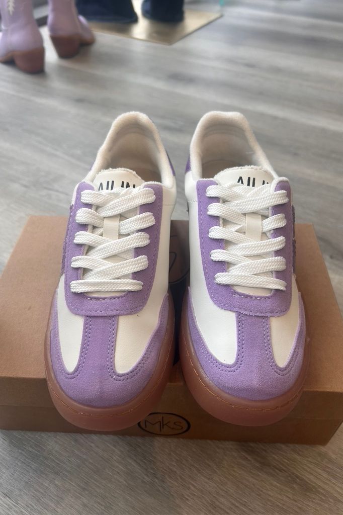 Matthew 1 Sneakers: Lilac and White Sneakers