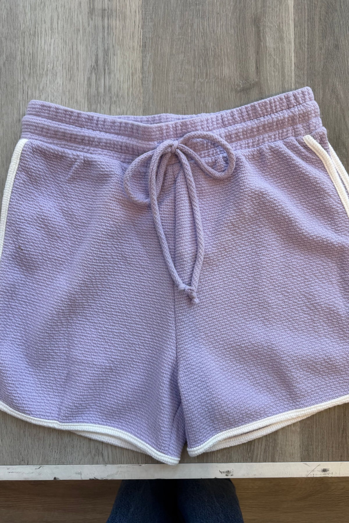 Lavender Cloud Knit Athletic Shorts