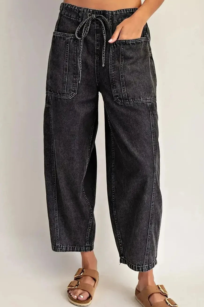 Mineral Wash Drawstring Pants