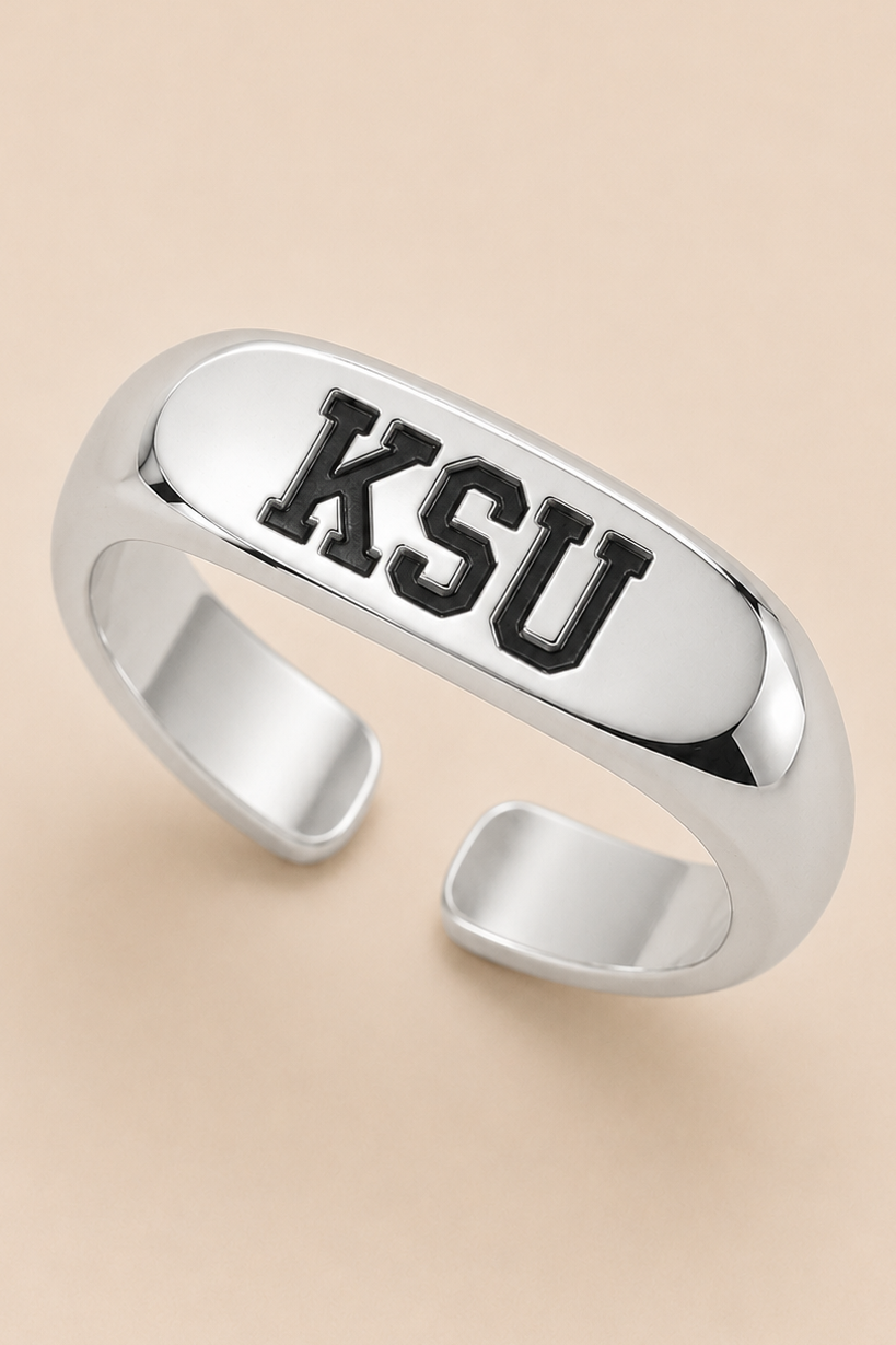 KSU Bar Ring - Silver