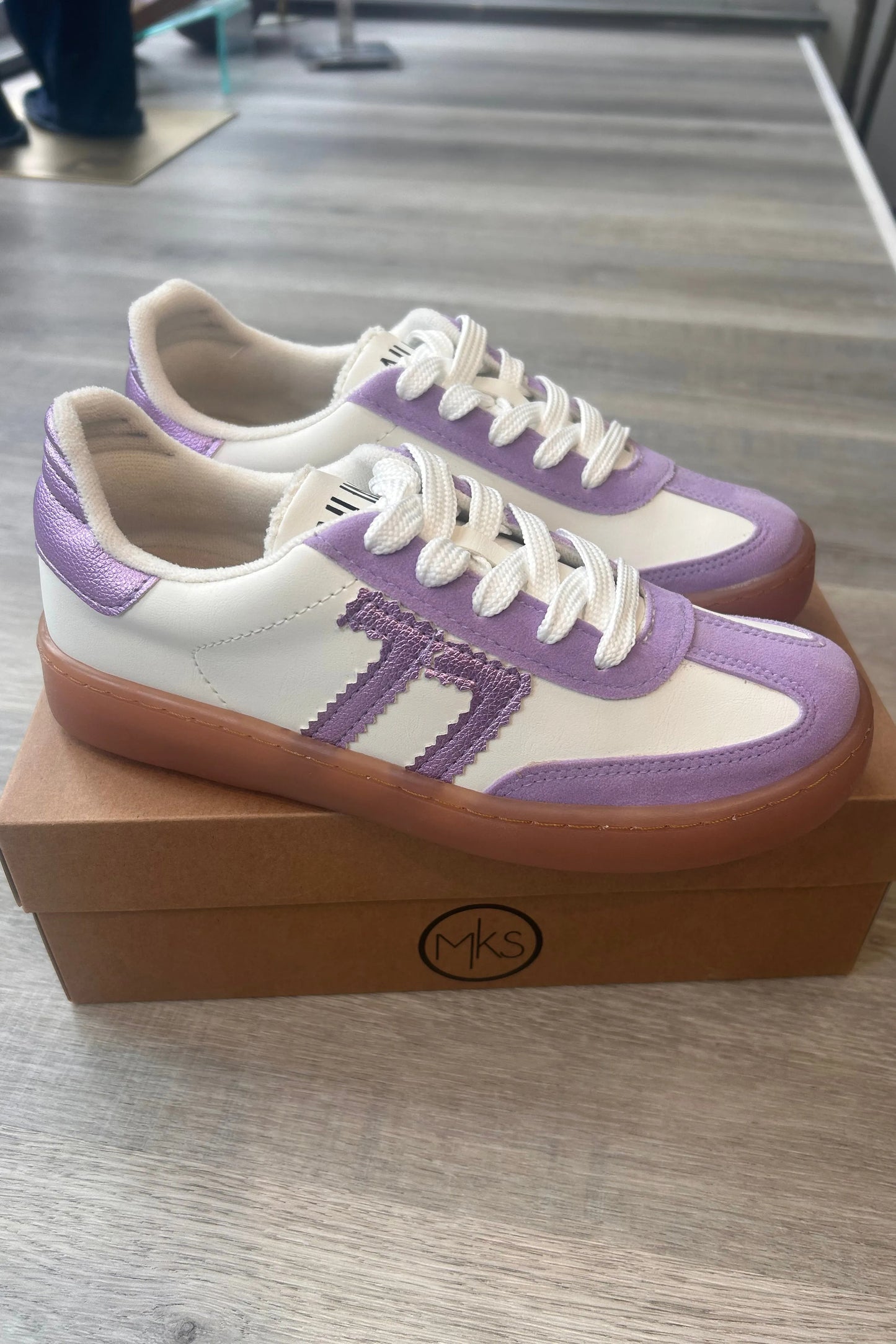 Matthew 1 Sneakers: Lilac and White Sneakers