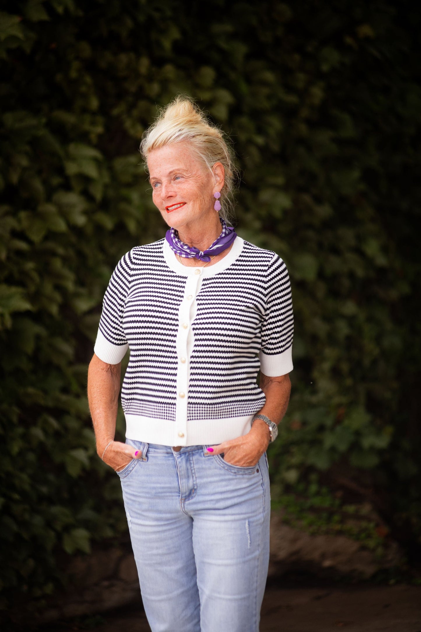 KSU Gingham Silk Hankerchief