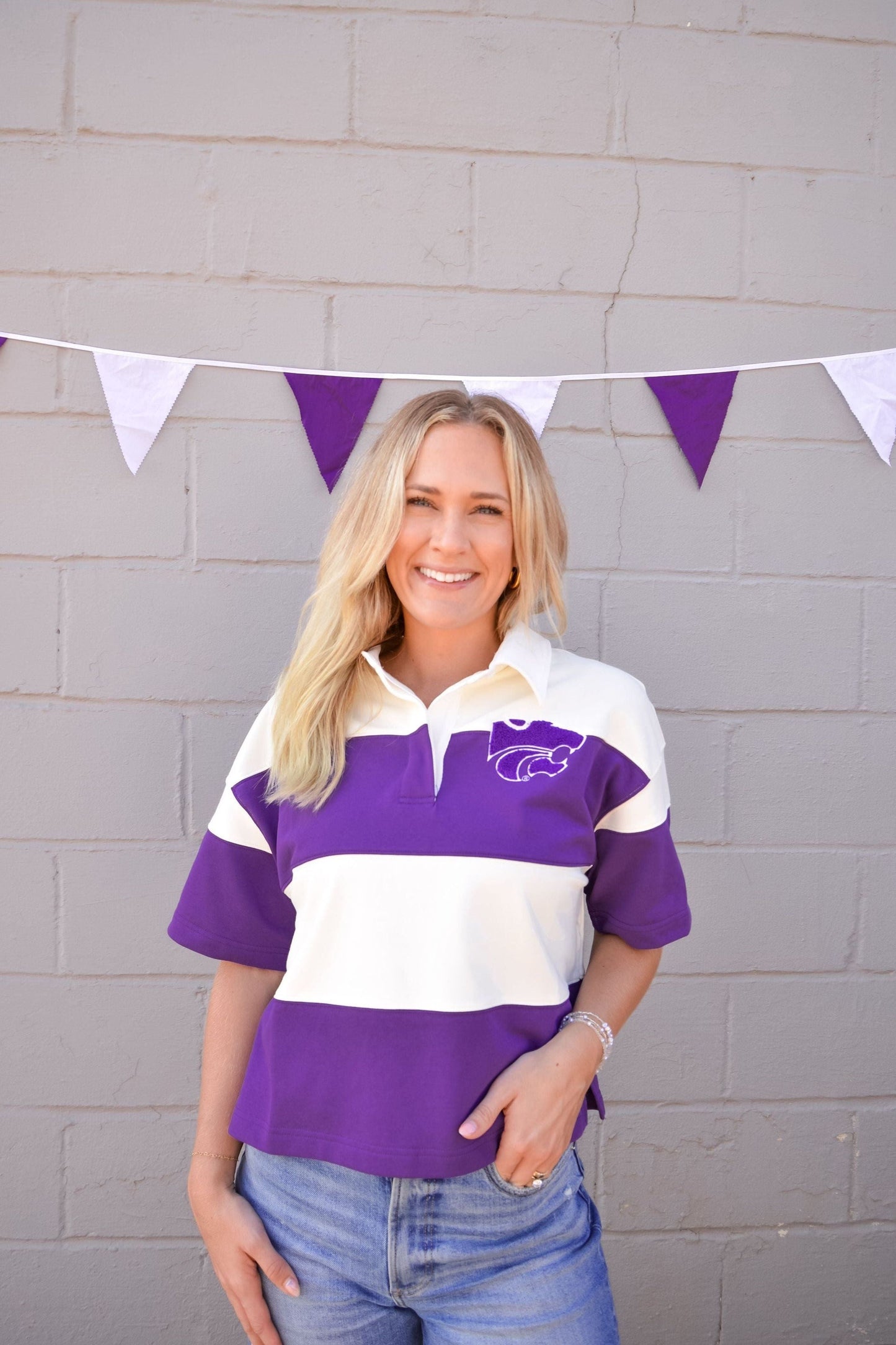 K-State Short Sleeve Wildcats Rugby Top