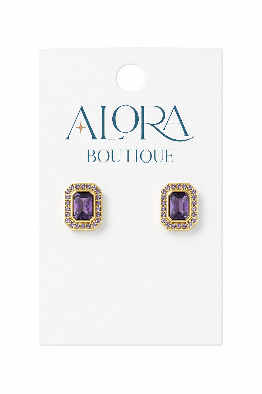 Purple stone studs