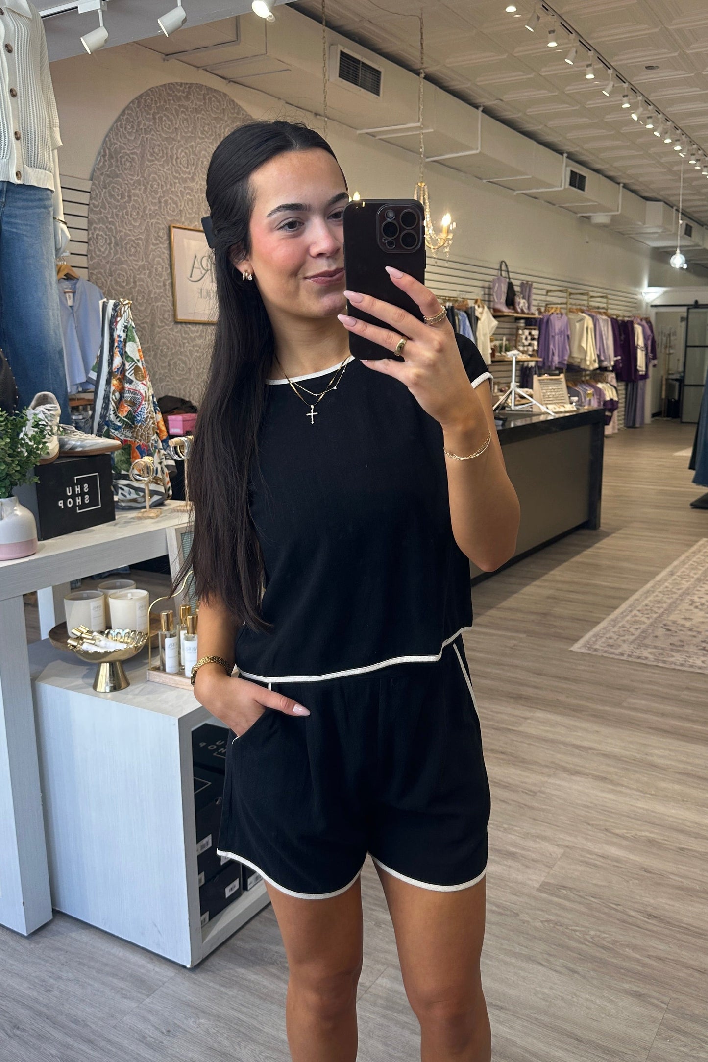 Soft Knitted Short Sleeve Top