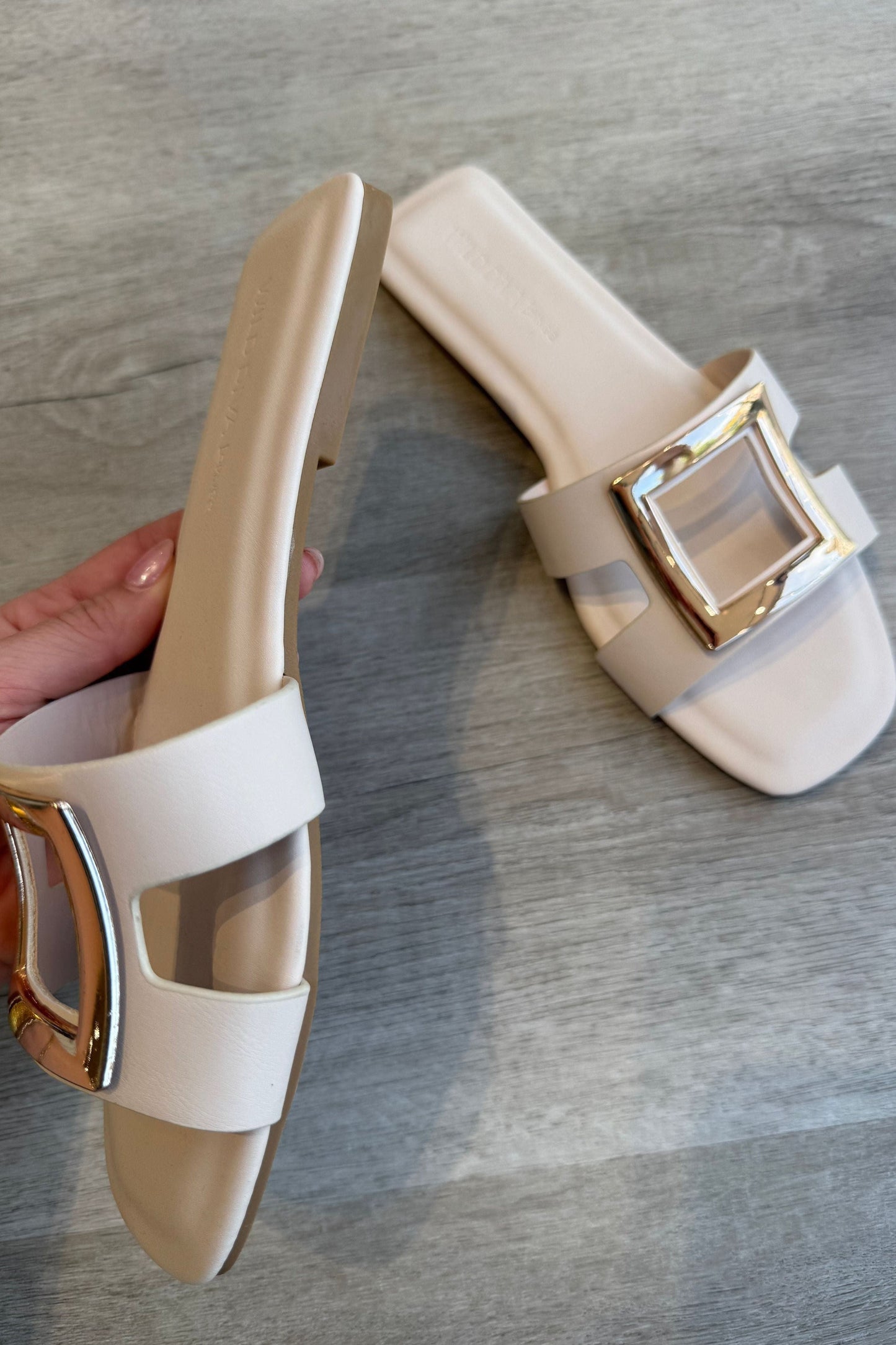 Golden Square Sandals