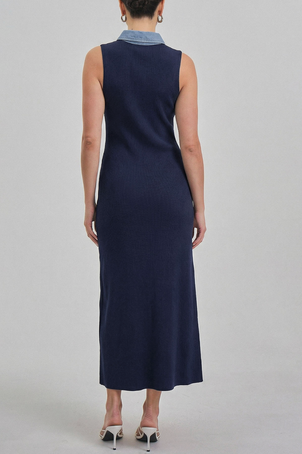 Denim Knit Maxi Dress
