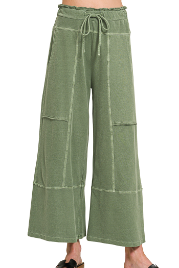 Olive Wide Leg Pants