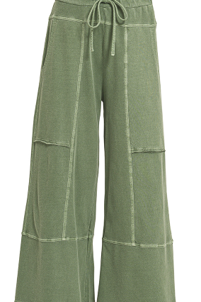 Olive Wide Leg Pants