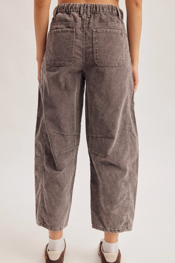 CORDUROY BARREL PANTS