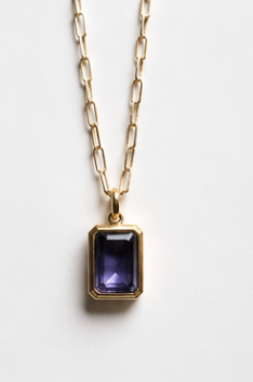 Purple Pendant Necklace