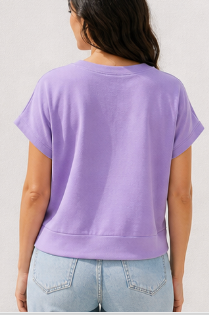 K-State Wildcats Puff Ink Script Tee – Lavender