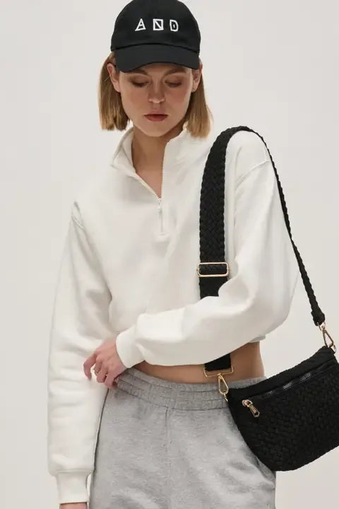 Woven Sustainable Black Shoulder Back