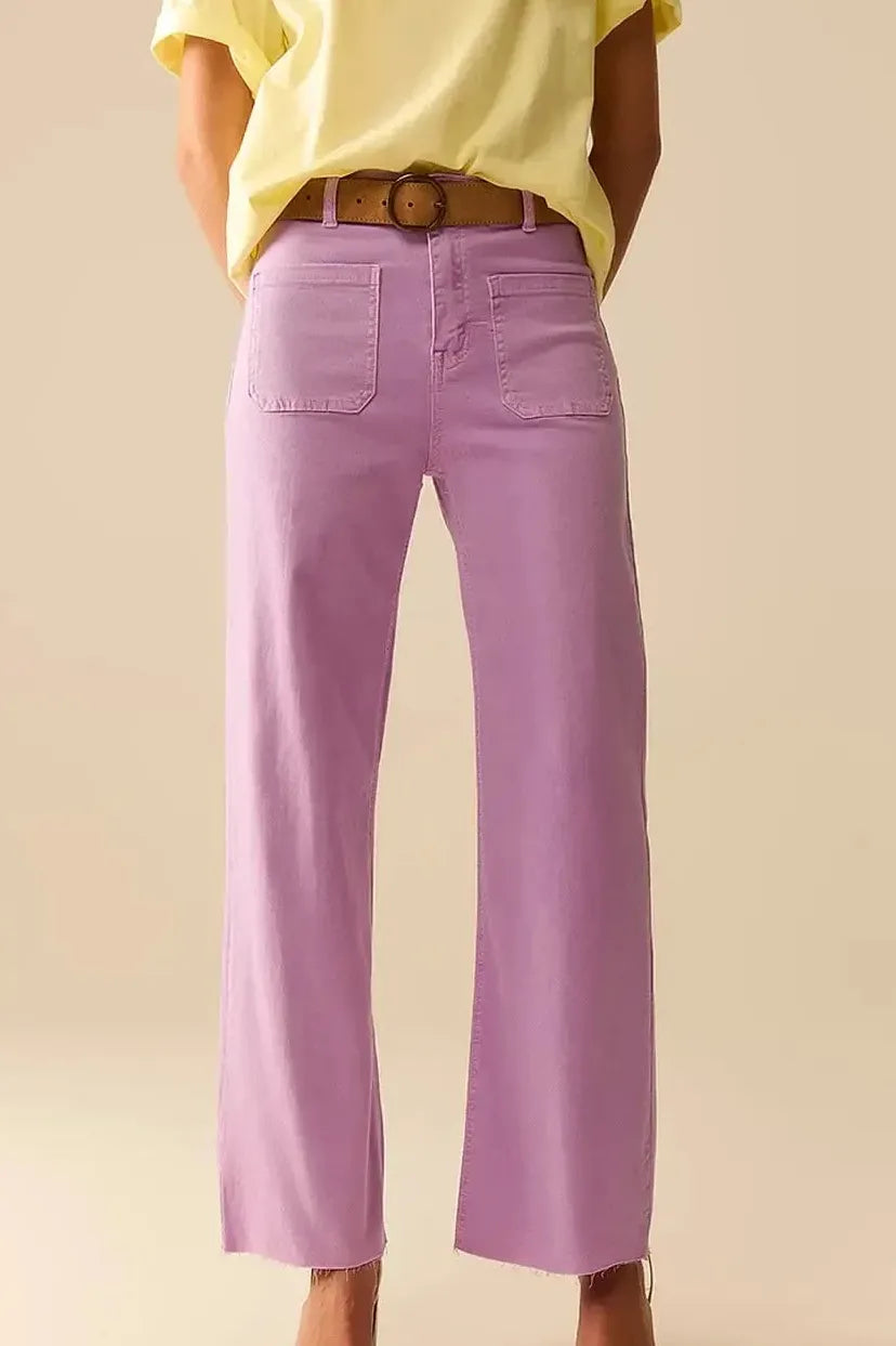 Lavender Straight Leg Stretchy Jeans