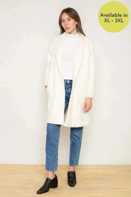 Ivory Soft Fuzzy Cadigan