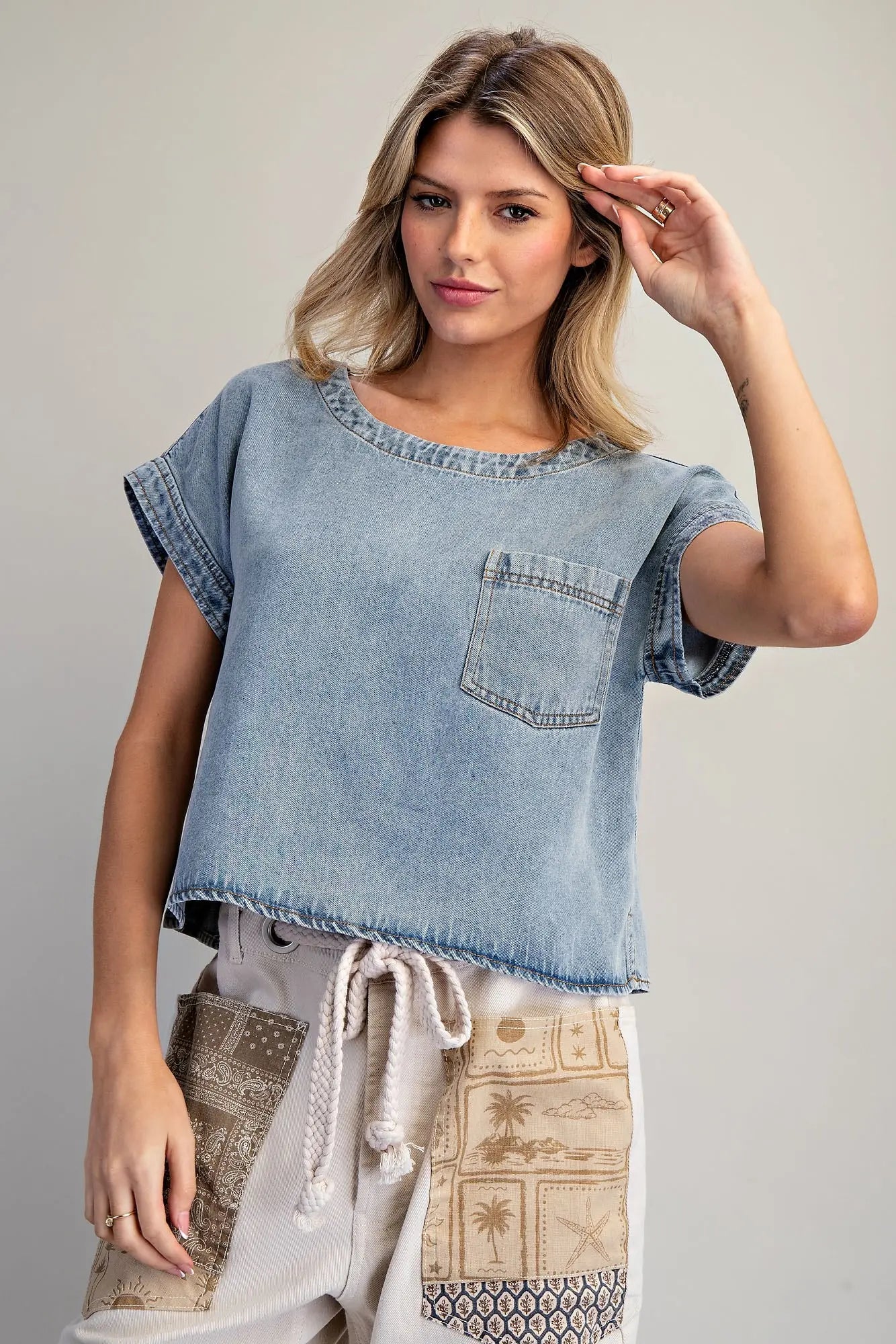 Lightweight Denim Top