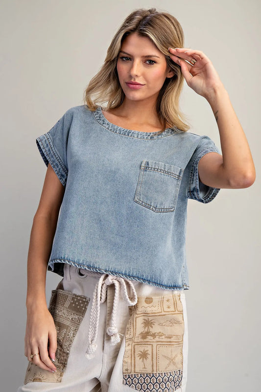 Lightweight Denim Top