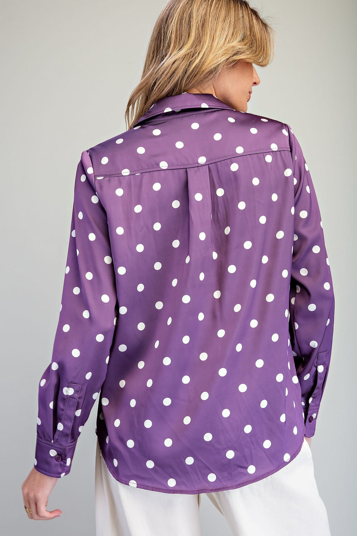 Satin Polka Dot Blouse