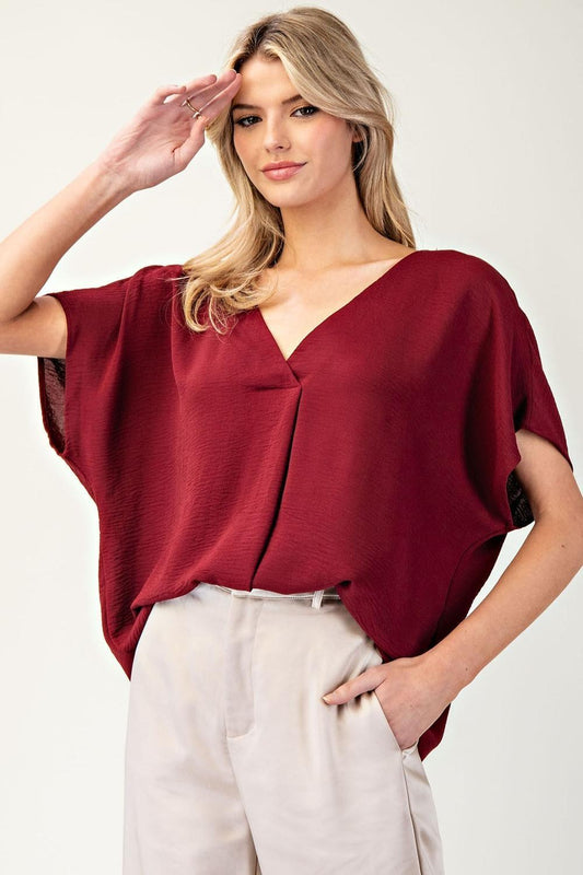 Merlot Silk Blouse