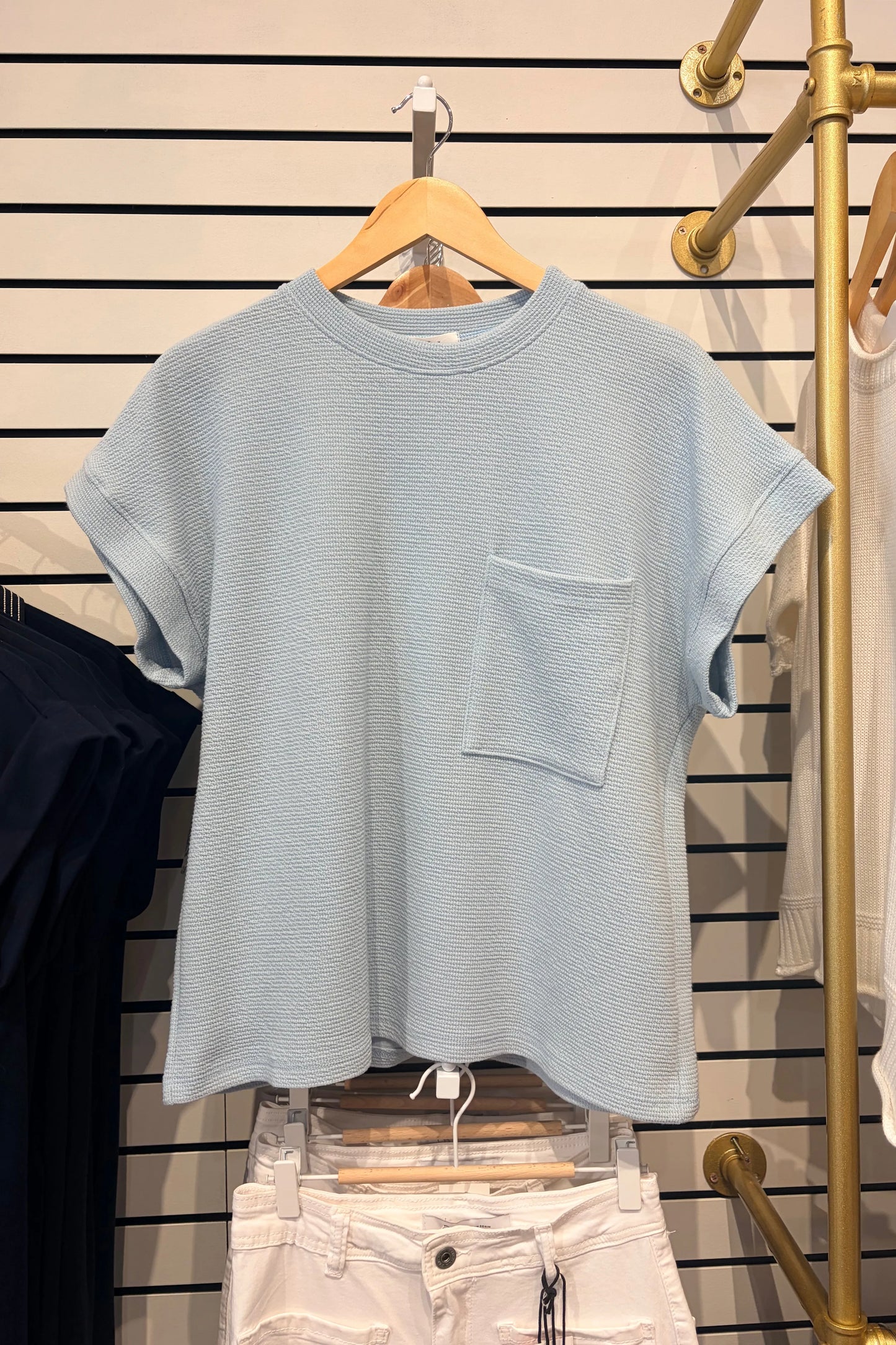 Blue Cloud Knit  Top