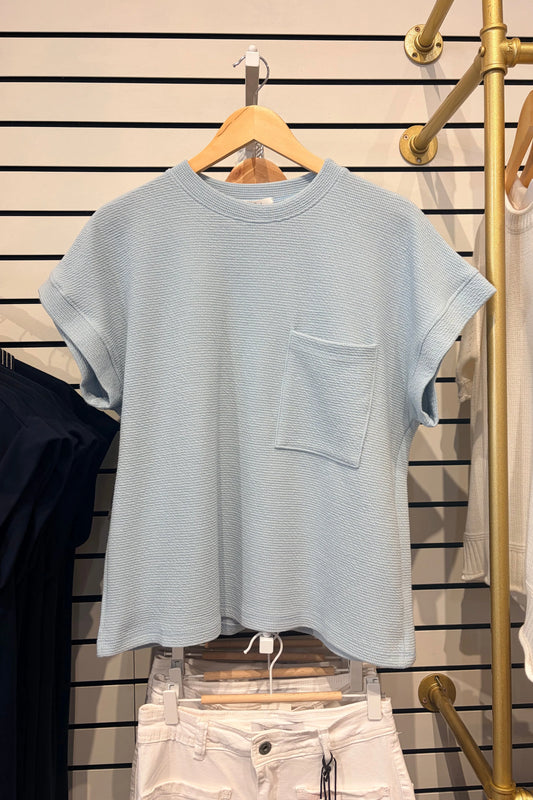Blue Cloud Knit  Top