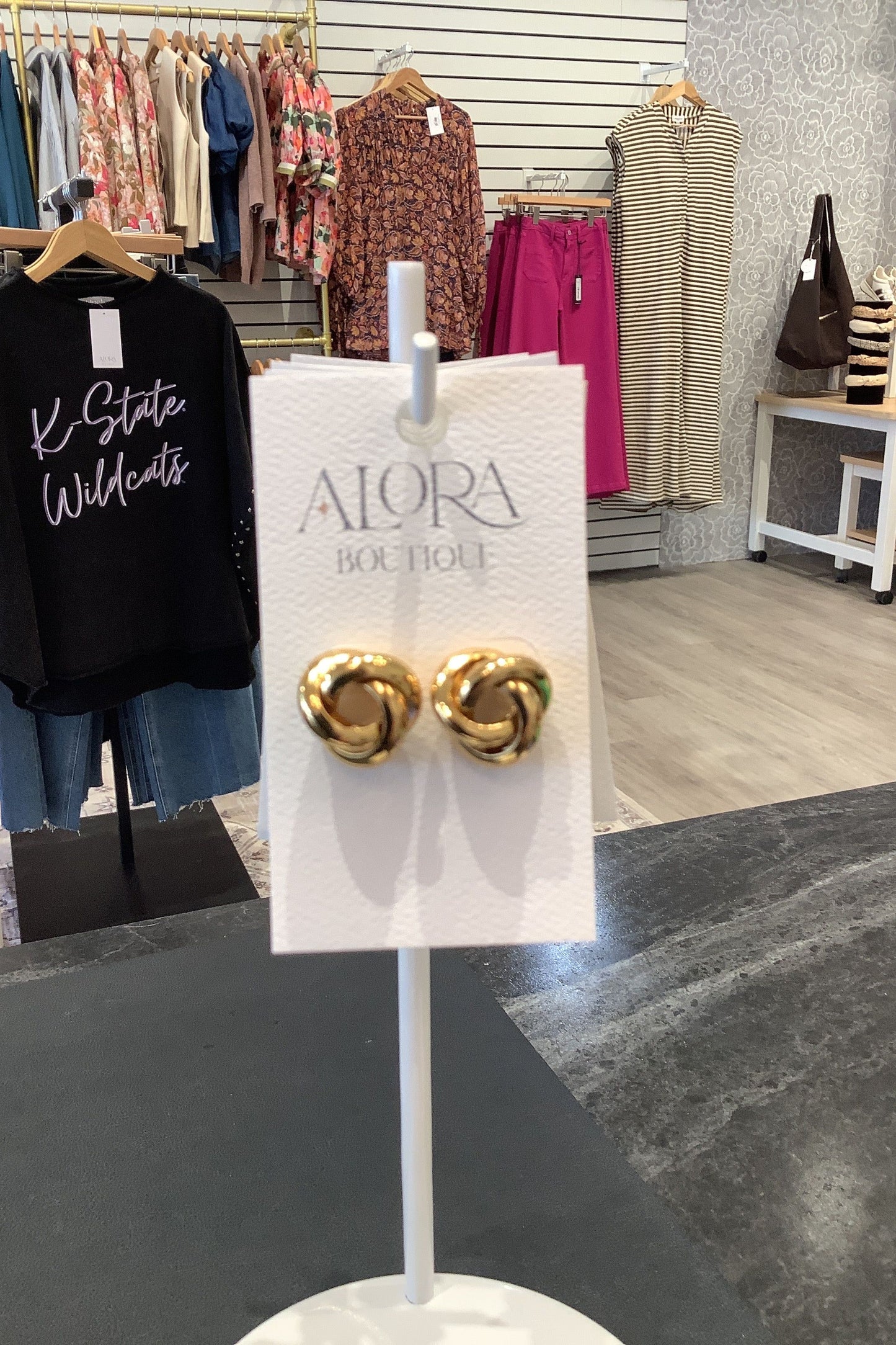 Gold Knot Earrings