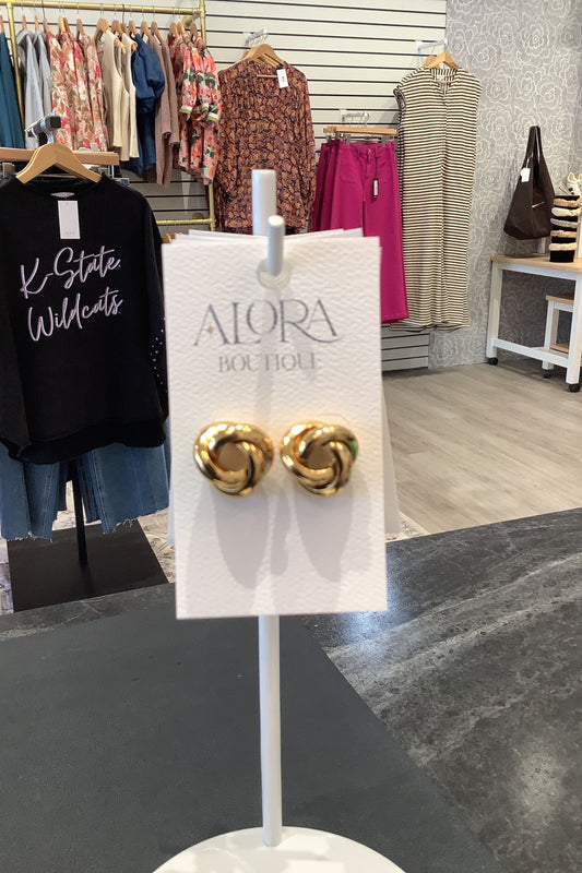 Gold Knot Earrings