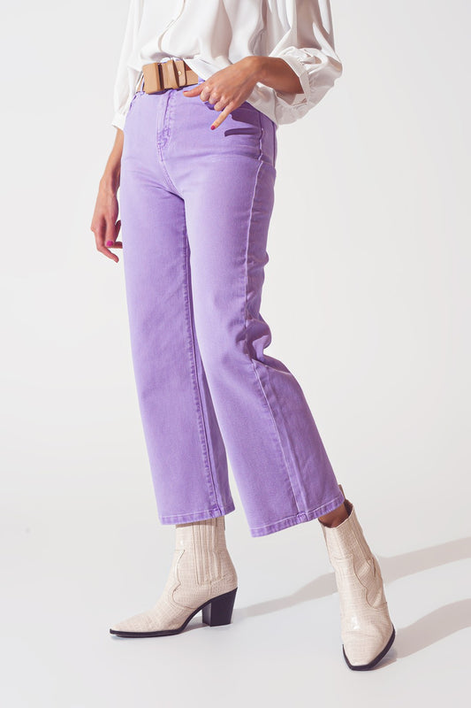 Wide Leg Lavender Jeans