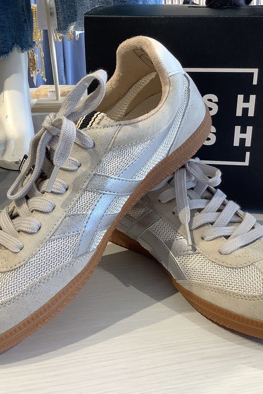 Brown and Gold Low Top Shoes