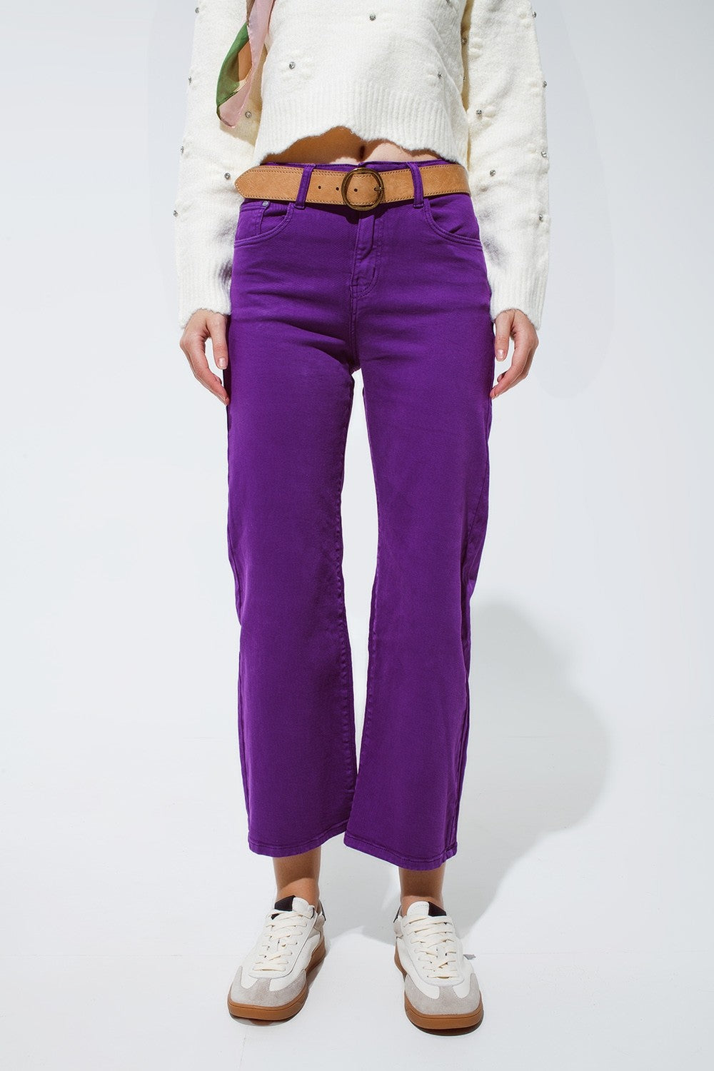 Wide Leg Purple Jeans