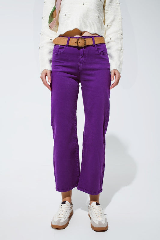 Wide Leg Purple Jeans