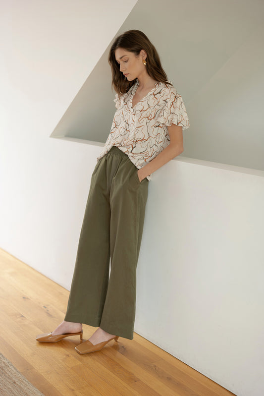 FP65738 - Solid Wide Leg Linen Pants