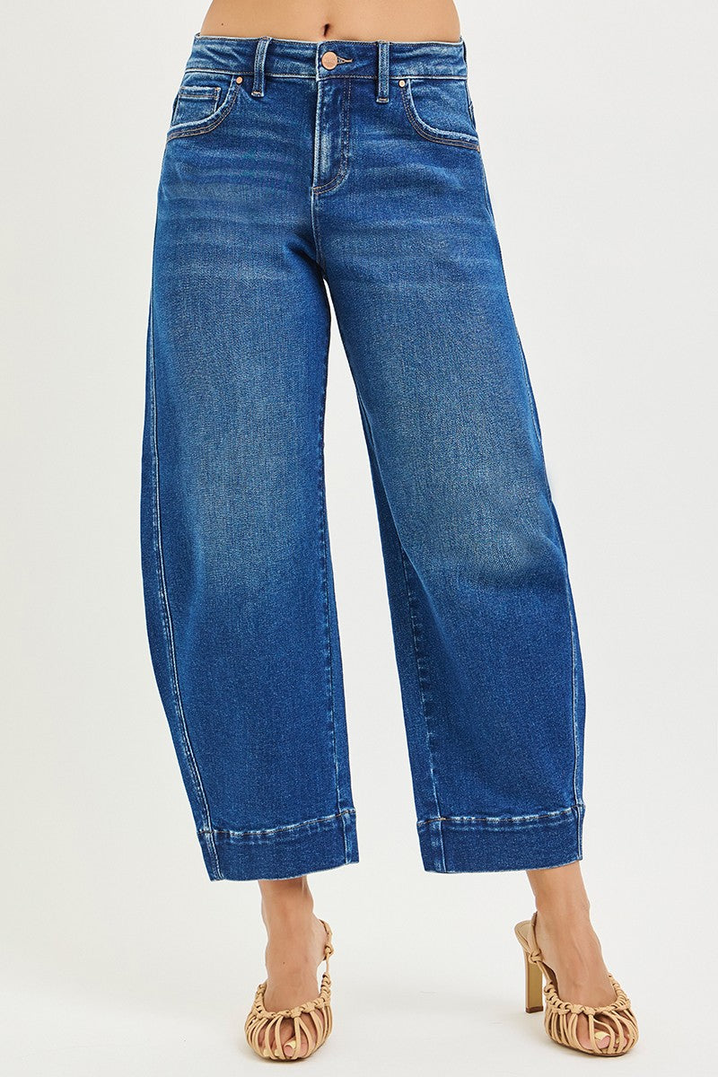 Risen Mid Rise Barrel Jean
