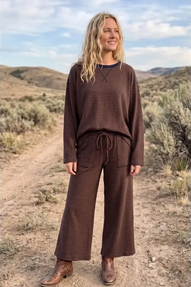 SNS2380 - Wide Leg Relaxed Fit Pants