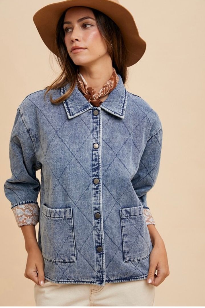 Quilted Denim Jacket