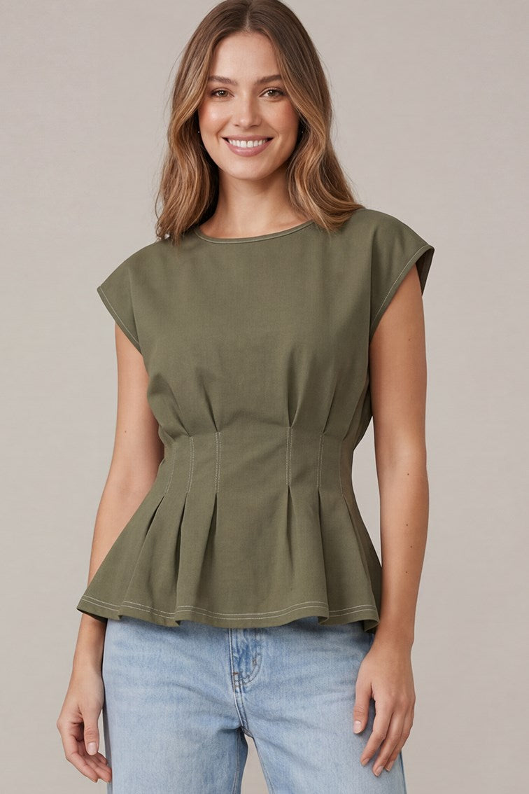 DROP SHORT SLEEVE TOP
