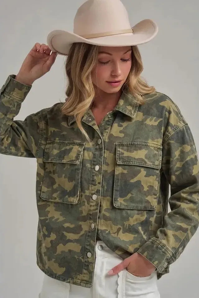Camouflage Denim Jacket
