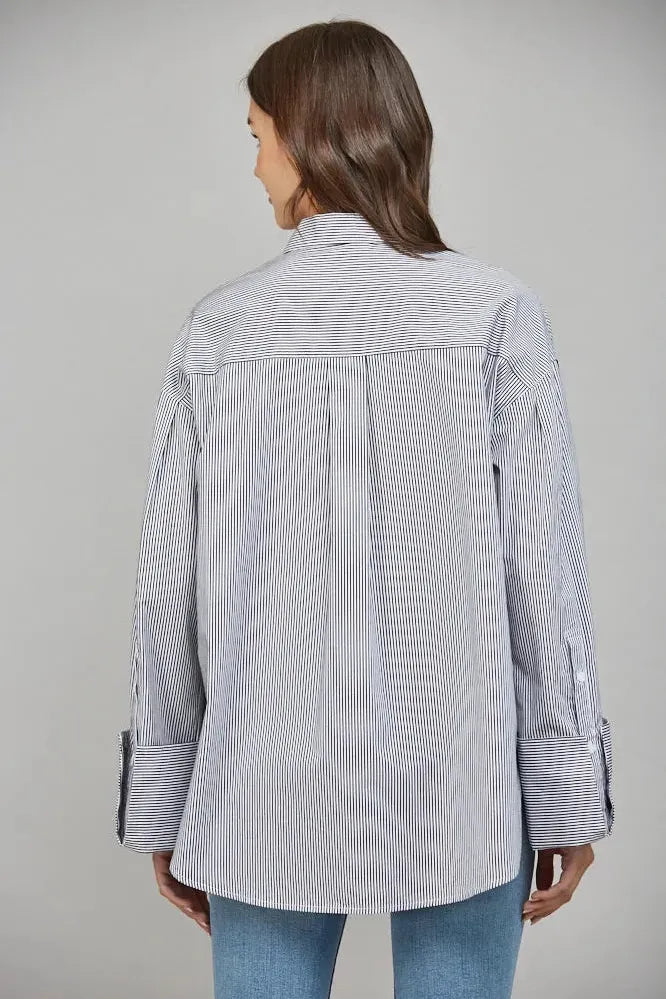 Black And White Stripe Button Down
