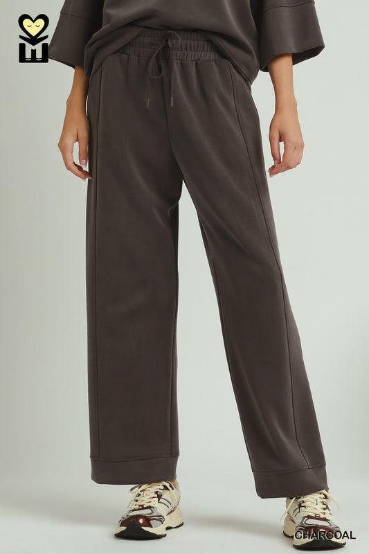 Charcoal Straight Leg Comfy Pants