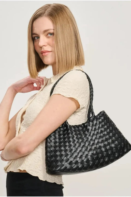 Millie Woven Shoulder Bag