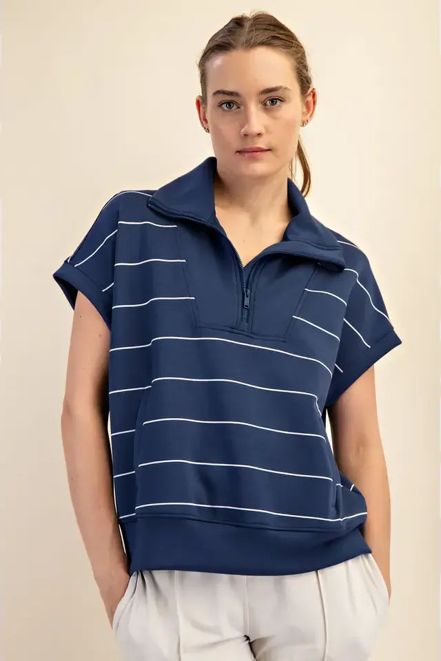 Navy Scuba Short Sleeve Pullover