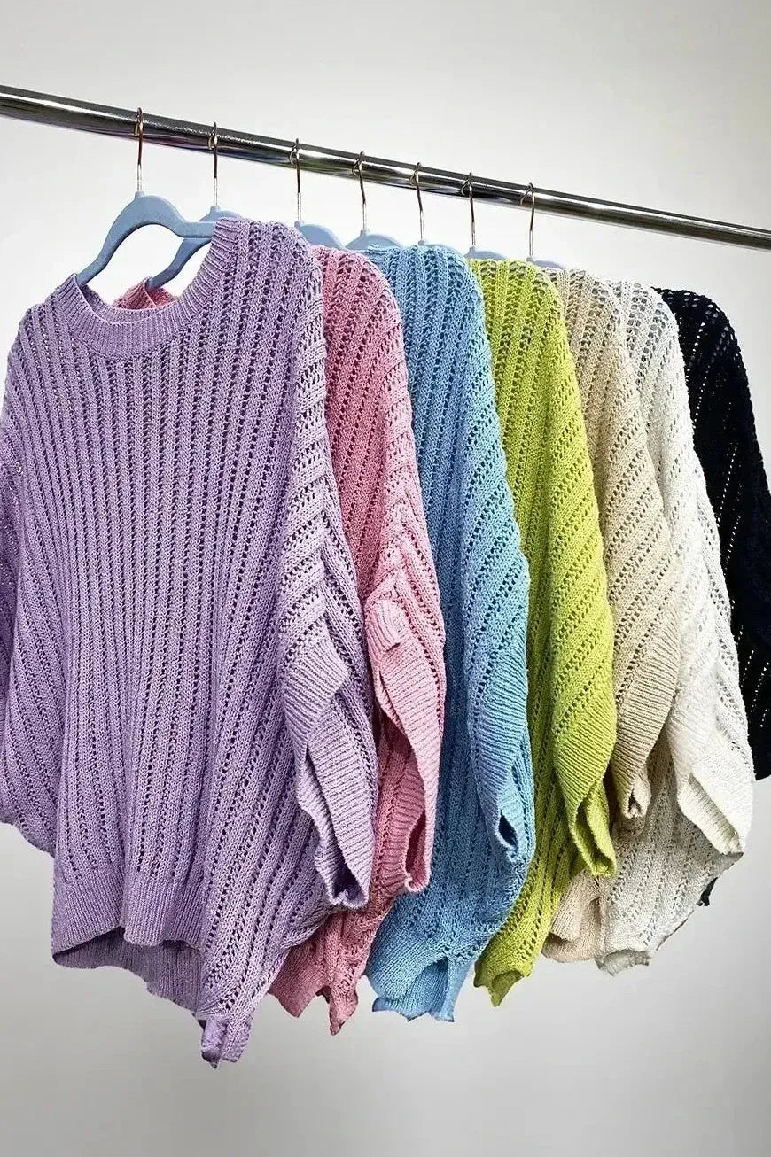 Purple Loose Fit Dolman Sleeve Top