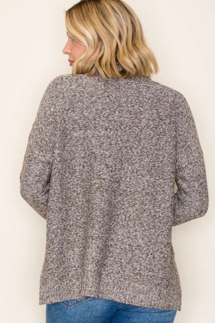 Textured Mock Neck Sweater
